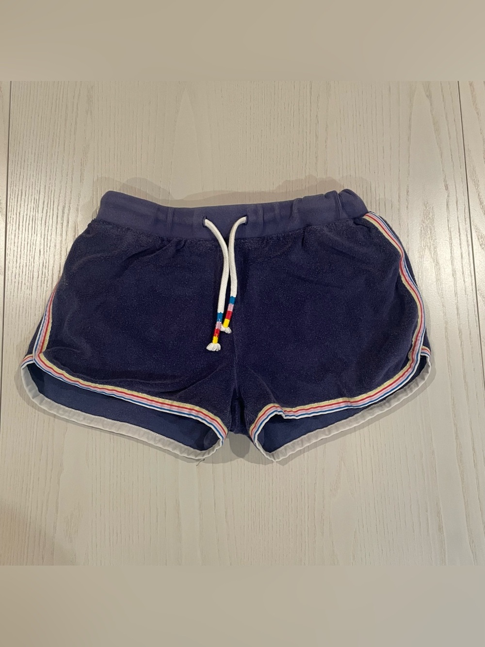 Mini Boden Retro Towelling Shorts Blue - Size 11Y
